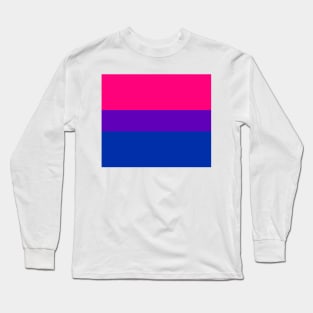 Seamless Repeating Bisexual Pride Flag Pattern Long Sleeve T-Shirt